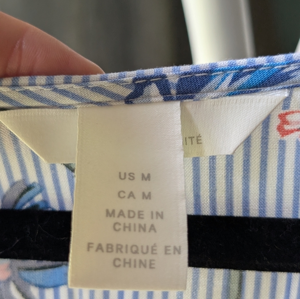 130.H&M Maternity Floral Blue and White Dress‎ - Picture 3 of 5